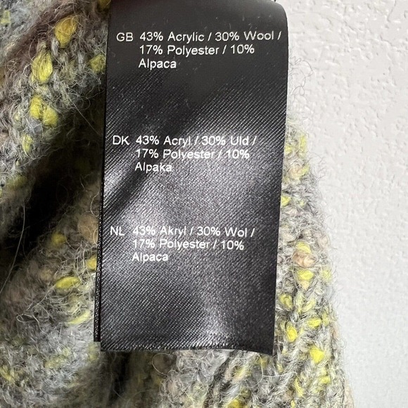 Anthropologie Samsoe and Samsoe Jeanie Long Wool Alpaca Cardigan Marled Medium - Picture 6 of 8